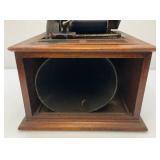 Antique Edison Amberola 30 Cylinder Record Player Phonograph With Blue Spindle (Cranks And Spins) Needs Clean Up Antique Edison Amberola 30 Cylinder Record Player Phonograph With Blue Spindle (Cranks And Spins) Needs Clean Up