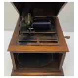Antique Edison Amberola 30 Cylinder Record Player Phonograph With Blue Spindle (Cranks And Spins) Needs Clean Up Antique Edison Amberola 30 Cylinder Record Player Phonograph With Blue Spindle (Cranks And Spins) Needs Clean Up