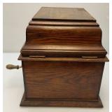 Antique Edison Amberola 30 Cylinder Record Player Phonograph With Blue Spindle (Cranks And Spins) Needs Clean Up Antique Edison Amberola 30 Cylinder Record Player Phonograph With Blue Spindle (Cranks And Spins) Needs Clean Up