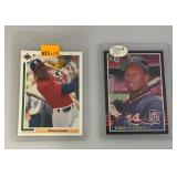 1984 Donruss Kirby Pucket Rookie Card And Michael Jordon Baseball Card (Both In Protective Sleeves) 1984 Donruss Kirby Pucket Rookie Card And Michael Jordon Baseball Card (Both In Protective Sleeves)