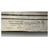 WWII Martindale Brand 335F Jungle Machete Made In Birmingham England Marked On Blade With Alligator Art 16" Blade With Blood Groove WWII Martindale Brand 335F Jungle Machete Made In Birmingham England Marked On Blade With Alligator Art 16" Blade With Blood Groove