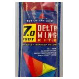 Vintage Flight School 7.0 Delta Wing Kite Top Of The Line Kite Festival Kite In Original Pack (Just Needs String) Vintage Flight School 7.0 Delta Wing Kite Top Of The Line Kite Festival Kite In Original Pack (Just Needs String)