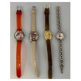 Three Collectible Vintage Womens Cartoon Character Watches Including Betty Boop, Minnie Mouse & Pooh Three Collectible Vintage Womens Cartoon Character Watches Including Betty Boop, Minnie Mouse & Pooh