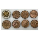 Misc. Foreign Coins And More (Some In Protective Sleeves) Misc. Foreign Coins And More (Some In Protective Sleeves)