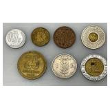 Misc. Foreign Coins And More (Some In Protective Sleeves) Misc. Foreign Coins And More (Some In Protective Sleeves)