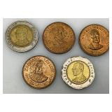 Misc. Foreign Coins And More (Some In Protective Sleeves) Misc. Foreign Coins And More (Some In Protective Sleeves)