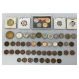 Misc. Foreign Coins And More (Some In Protective Sleeves) Misc. Foreign Coins And More (Some In Protective Sleeves)