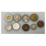 Misc. Foreign Coins And More (Some In Protective Sleeves) Misc. Foreign Coins And More (Some In Protective Sleeves)