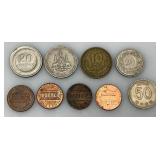 Misc. Foreign Coins And More (Some In Protective Sleeves) Misc. Foreign Coins And More (Some In Protective Sleeves)