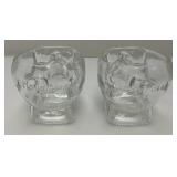 Two Vintage Crystal Head Vodka Skull Drinking Glasses 3 3/4" x 5" Two Vintage Crystal Head Vodka Skull Drinking Glasses 3 3/4" x 5"