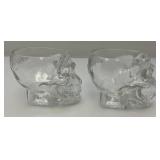 Two Vintage Crystal Head Vodka Skull Drinking Glasses 3 3/4" x 5" Two Vintage Crystal Head Vodka Skull Drinking Glasses 3 3/4" x 5"