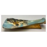 Wolf Painting On Animal Bone Wolf Painting On Animal Bone