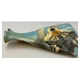 Wolf Painting On Animal Bone Wolf Painting On Animal Bone