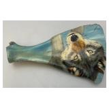 Wolf Painting On Animal Bone Wolf Painting On Animal Bone
