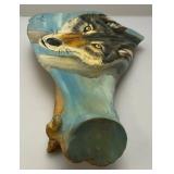 Wolf Painting On Animal Bone Wolf Painting On Animal Bone
