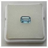 Lab Created 1.17 CT Sky Blue Topaz Emerald Cut (In Protective Case) Lab Created 1.17 CT Sky Blue Topaz Emerald Cut (In Protective Case)