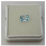 Lab Created 1.17 CT Sky Blue Topaz Emerald Cut (In Protective Case) Lab Created 1.17 CT Sky Blue Topaz Emerald Cut (In Protective Case)