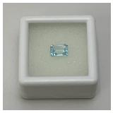 Lab Created 1.17 CT Sky Blue Topaz Emerald Cut (In Protective Case) Lab Created 1.17 CT Sky Blue Topaz Emerald Cut (In Protective Case)