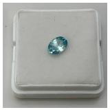 Lab Created 1.14 CT Blue Zircon Oval (In Protective Case) Lab Created 1.14 CT Blue Zircon Oval (In Protective Case)