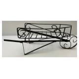 Metal Cart And Wheel Barrow Garden Planters Metal Cart And Wheel Barrow Garden Planters