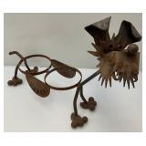 Heavy metal Dog Garden Planter Sculpture Heavy metal Dog Garden Planter Sculpture