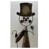 Metal Garden Snowman Statue Metal Garden Snowman Statue