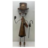 Metal Garden Snowman Statue Metal Garden Snowman Statue