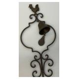 Metal Garden Décor Including Rooster With Adorned Bell And Metal Wind Chime Metal Garden Décor Including Rooster With Adorned Bell And Metal Wind Chime