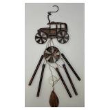 Metal Garden Décor Including Rooster With Adorned Bell And Metal Wind Chime Metal Garden Décor Including Rooster With Adorned Bell And Metal Wind Chime
