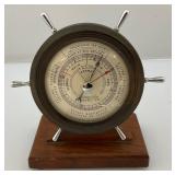 (RELISTED DO TO NO SHOW) Vintage Nautical Themed Airguide Barometer (Glass Cracked) & Vintage Thermometer With J.B. Poshek New Brighton Advertisement (RELISTED DO TO NO SHOW) Vintage Nautical Themed Airguide Barometer (Glass Cracked) & Vintage Thermometer With J.B. Poshek New Brighton Advertisement