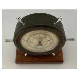(RELISTED DO TO NO SHOW) Vintage Nautical Themed Airguide Barometer (Glass Cracked) & Vintage Thermometer With J.B. Poshek New Brighton Advertisement (RELISTED DO TO NO SHOW) Vintage Nautical Themed Airguide Barometer (Glass Cracked) & Vintage Thermometer With J.B. Poshek New Brighton Advertisement