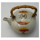 (RELISTED DO TO NO SHOW) Made In Occupied Japan Antique Porcelain Teapot With Bamboo Handle & Cups (RELISTED DO TO NO SHOW) Made In Occupied Japan Antique Porcelain Teapot With Bamboo Handle & Cups