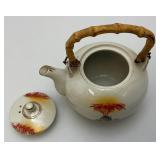 (RELISTED DO TO NO SHOW) Made In Occupied Japan Antique Porcelain Teapot With Bamboo Handle & Cups (RELISTED DO TO NO SHOW) Made In Occupied Japan Antique Porcelain Teapot With Bamboo Handle & Cups