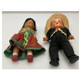 (RELISTED DO TO NO SHOW) Very Old Mexican Dolls 1 Has Hecho En Mexico Paper Label