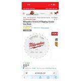 Milwaukee 10 Inch 24 Tooth Ripping Circular Saw Miter Saw Blade BRAND NEW