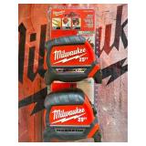 2 Pack Milwaukee 25 ft. x 1-1/16 in. Compact Magnetic Tape Measure with 15 ft. Reach BRAND NEW