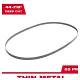 25 Pack Milwaukee 44-7/8 14/18 TPI Deep Cut Portable Bi-Metal Band Saw Blades BRAND NEW