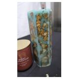 Assorted Lot of Candles and Candle Holders