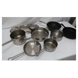 Assorted Pots, Pans, and Skillets