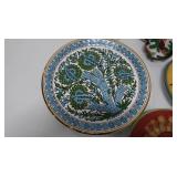 Assorted Lot of Decorative Glass and Hand-Painted Dishes