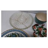 Assorted Lot of Decorative Glass and Hand-Painted Dishes