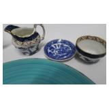 Assorted Lot of Decorative Glass and Hand-Painted Dishes