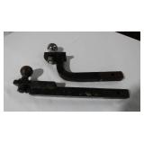Lot of Two 1-1/4" Trailer Hitch Mounts and Balls