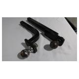 Lot of Two 1-1/4" Trailer Hitch Mounts and Balls