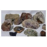 Assorted Lot of Geodes, Rocks, and Mineral Specimens