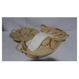 Lot of 3 Banneton Bread Proofing Baskets