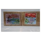 Lot of Two Small Framed Paintings by Carlos T. Rojas and Julio G.L.