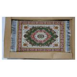 Small Decorative Miniature Rug with Fringe