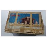 Vintage Hand-Painted Nativity Set with Wooden Stable, Made in Japan