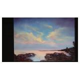 Original Acrylic Painting by Lundeen - "Lambs Resort on Lake Superior"